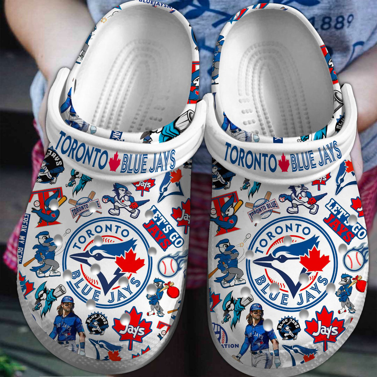 Toronto Blue Jays MLB Sport Crocs Crocband Clogs Shoes Comfortable For Men Women and Kids