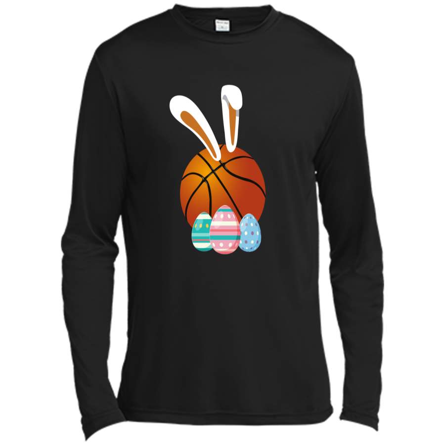 Easter Bunny Basketball T-Shirts Funny Long Sleeve Moisture Absorbing Shirt