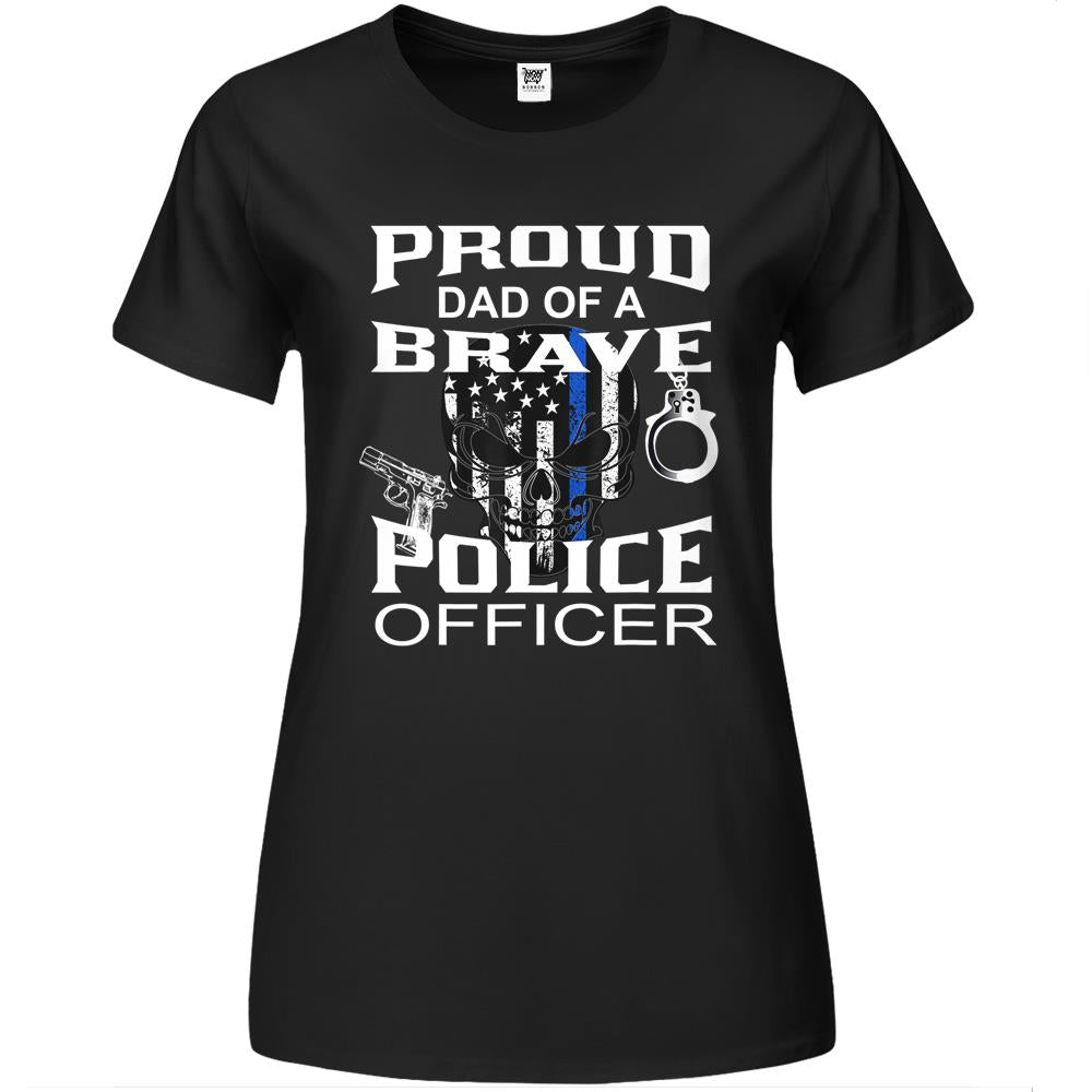 Proud Father Of Police Officer Premium Womens Tshirts