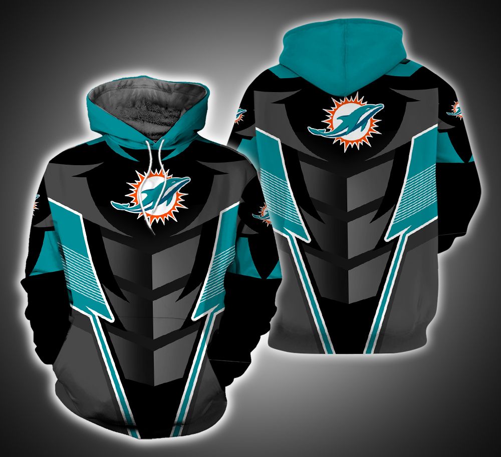 Miami Dolphins Armor 3D Printed Hoodie