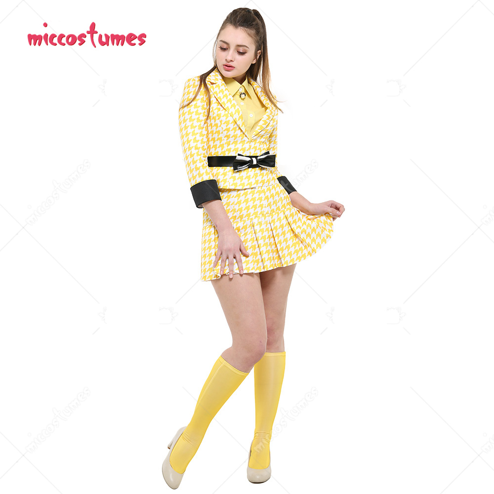 Women’s Heather McNamara Yellow School Uniform Cosplay Costume Fullset for Women halloween costumes alx