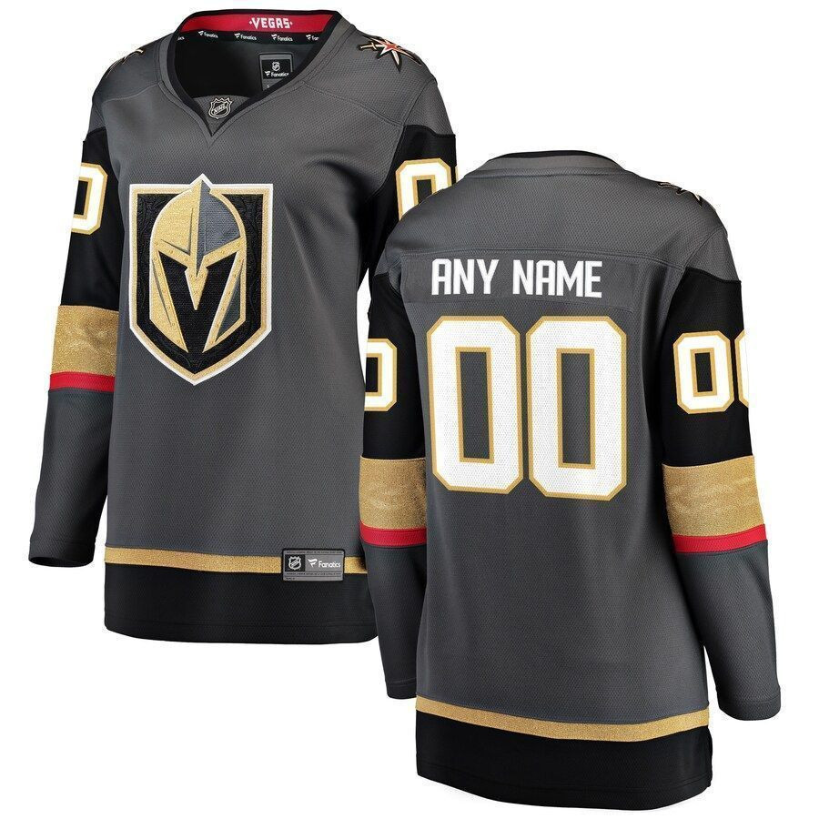 Vegas Golden Knights Women’s Home Breakaway Custom Jersey – Black