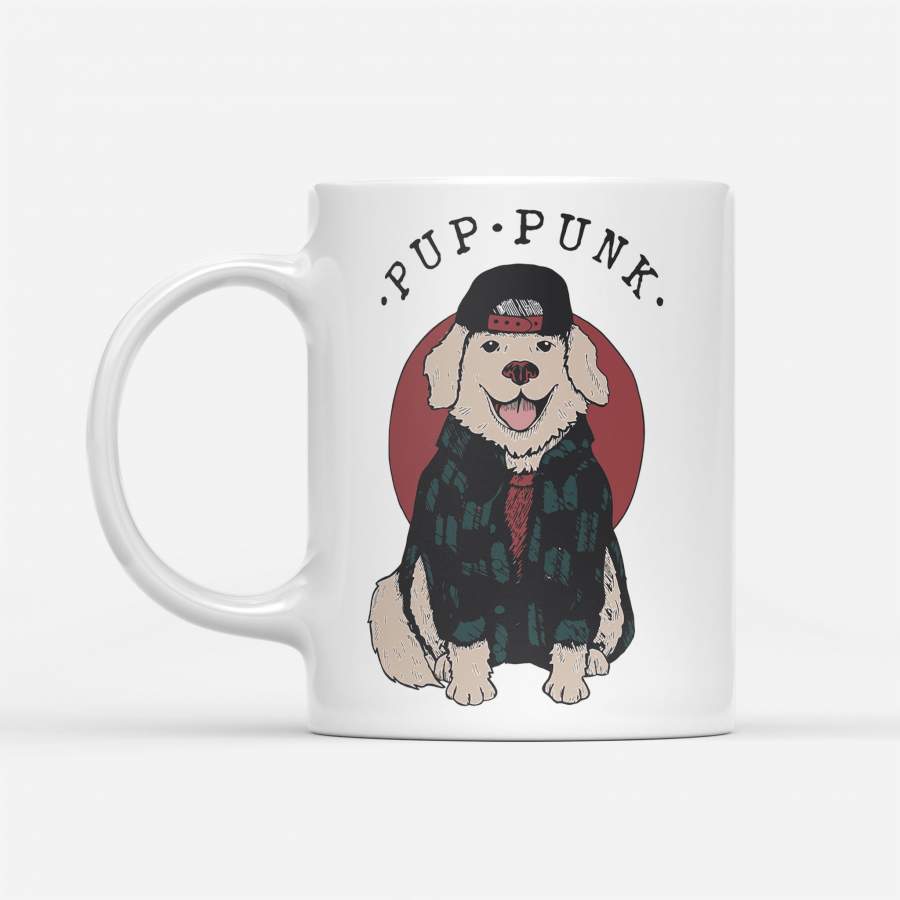 Pup Punk Puppy Dog – White Mug