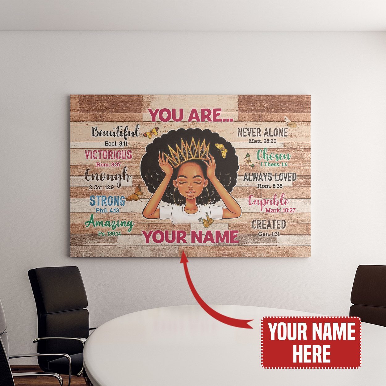 Personalized Black Girl You Are Canvas