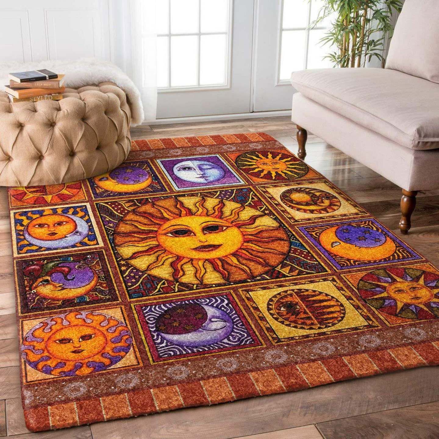 Hippie Sun And Moon Rug TTVNHTS DNNTVN