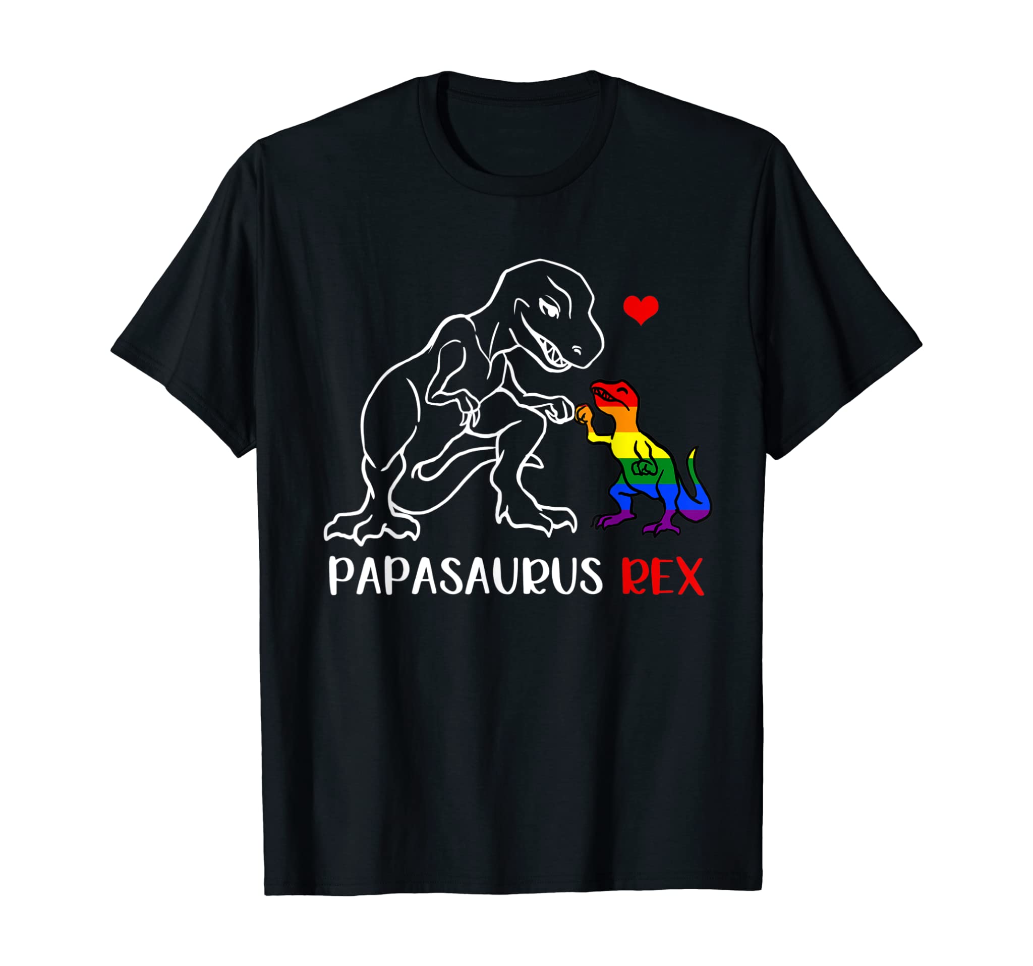 Mens Papasaurus Rex T Rex Dinosaur Proud Dad Lgbt Pride Tshirt