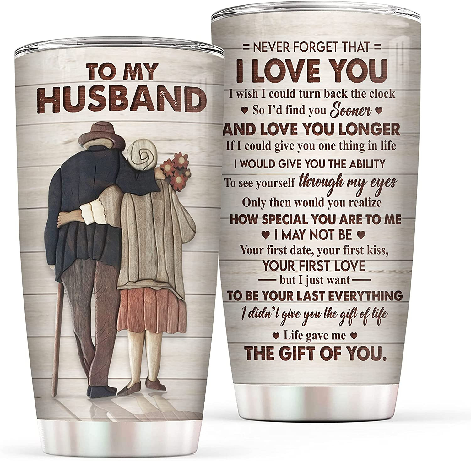 Husband Tumbler  Gifts For Husband – I Love You 20Oz Insulated Stainless Steel Tumbler -Husband Birthday Gift Valentines Day Christmas Gifts For Husband For Anniversary -Romantic Gifts