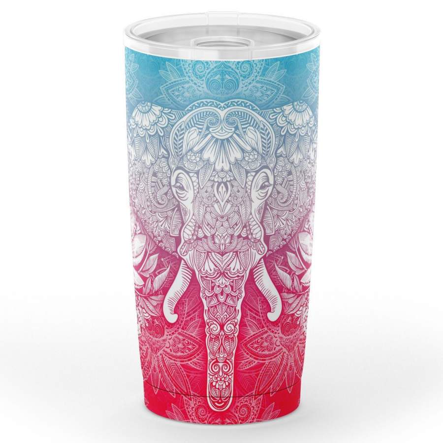 Mandala Stainless Steel Insulated Tumbler Cup – Mandala Elephant Multiple 04 17oz/20oz/30oz