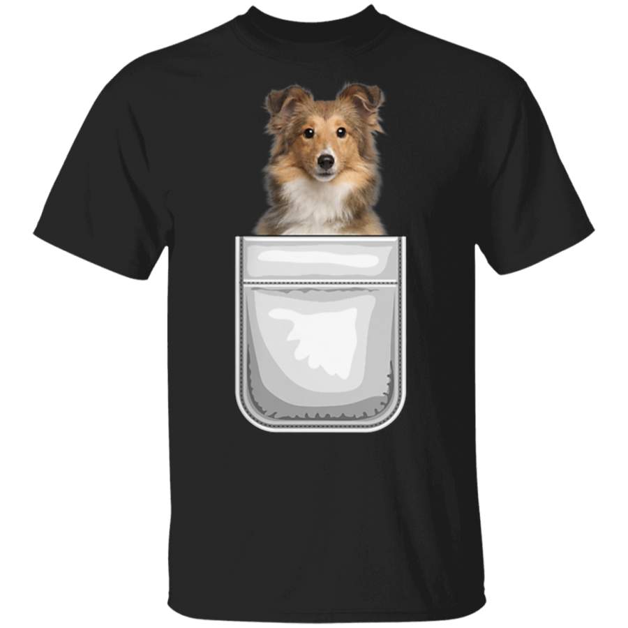 Sheltie Shetland Sheepdog Puppy Dog in Your Pocket TShirt