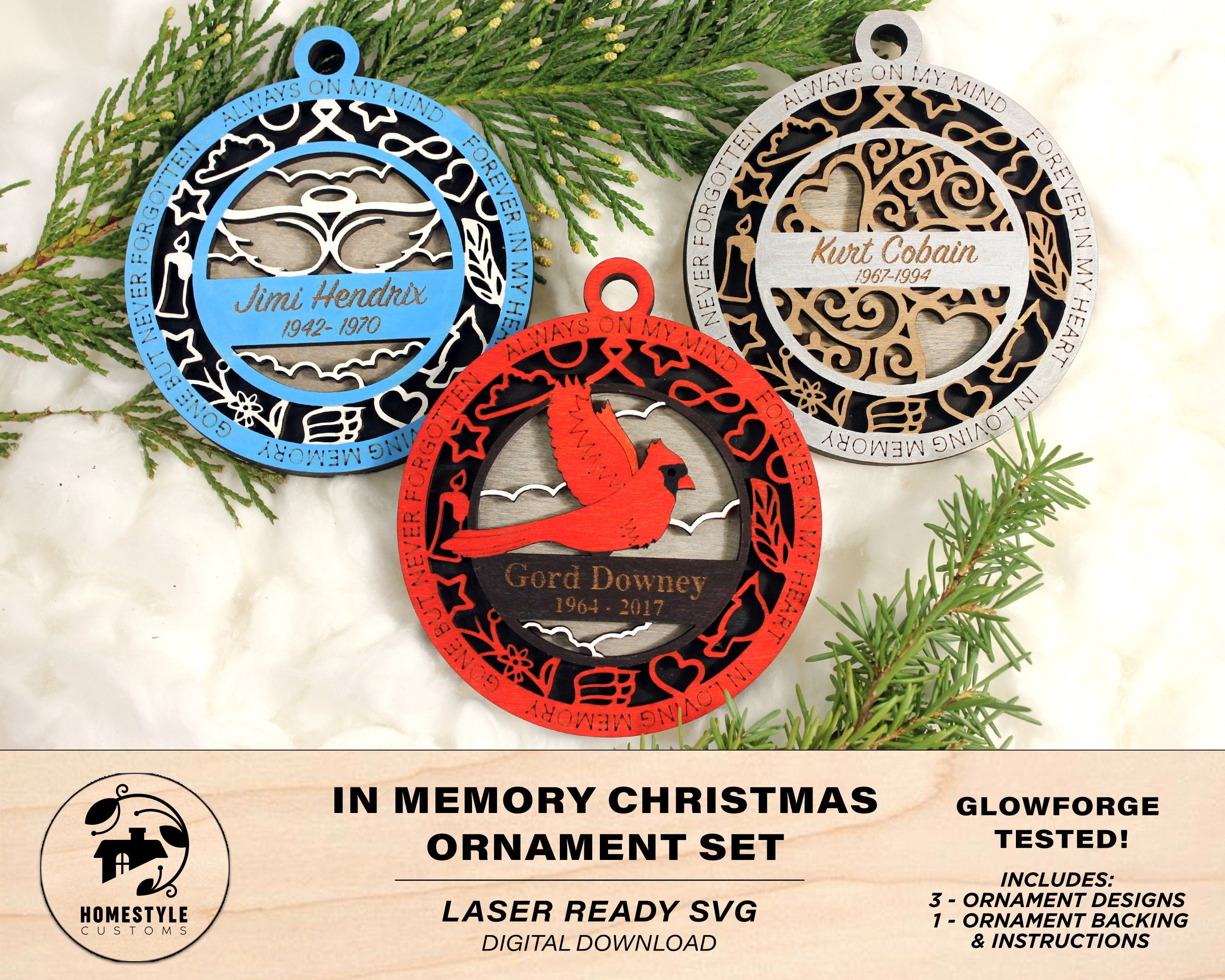 In Memory Ornament 3 Pack Christmas Ornament Family 2021