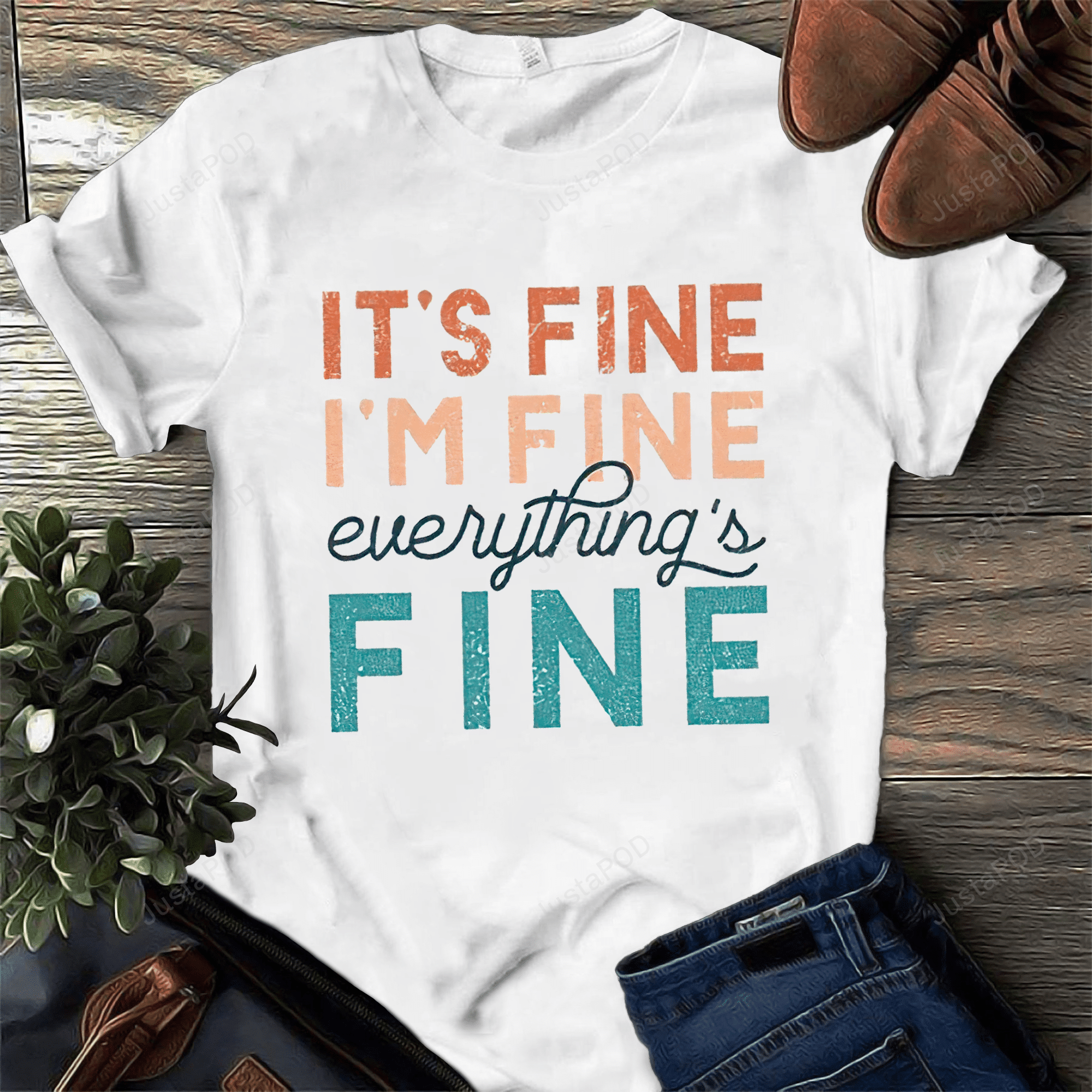 Funny Introvert Shirt, It’S Fine Shirt, I’M Fine Shirt, Everything Fine Shirt, Cute Sarcastic Shirt, Christmas Gift, Birthday Gift, For Lover Her, For Friends