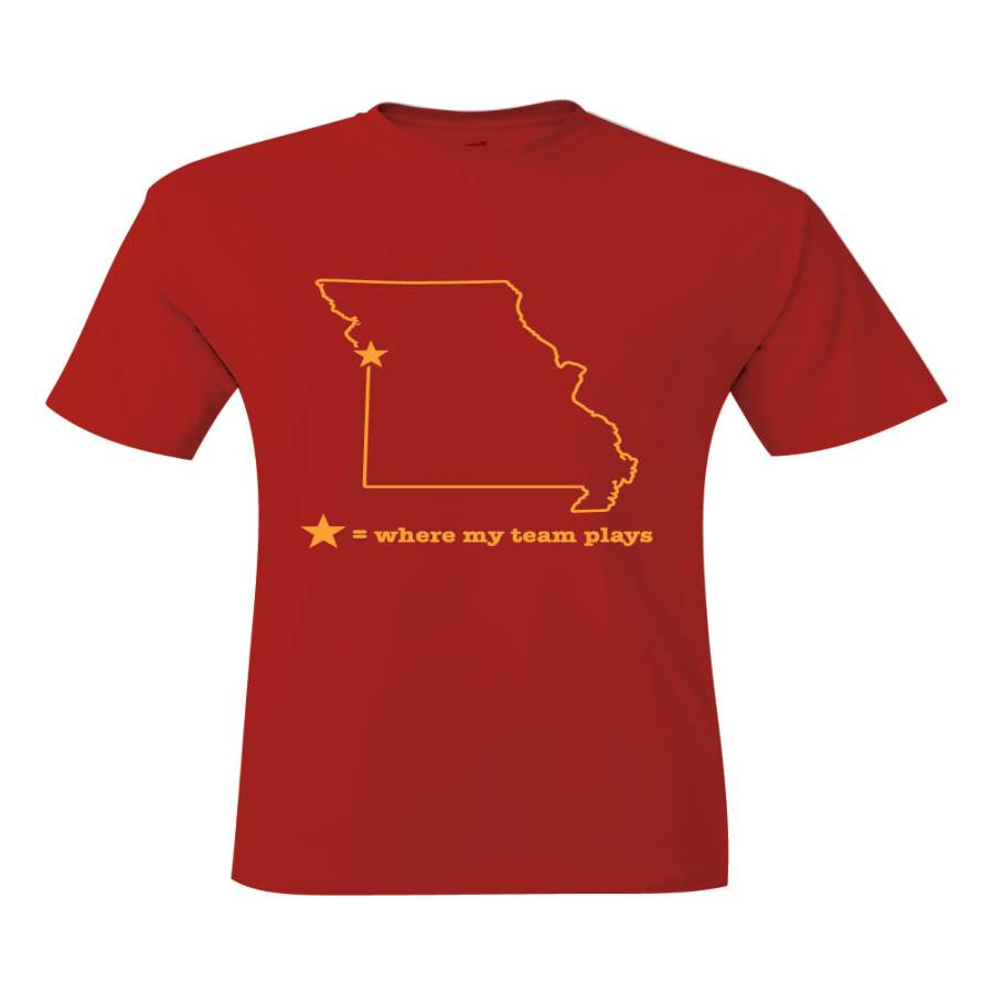 Kansas City Missouri Where My Team Plays T-Shirt