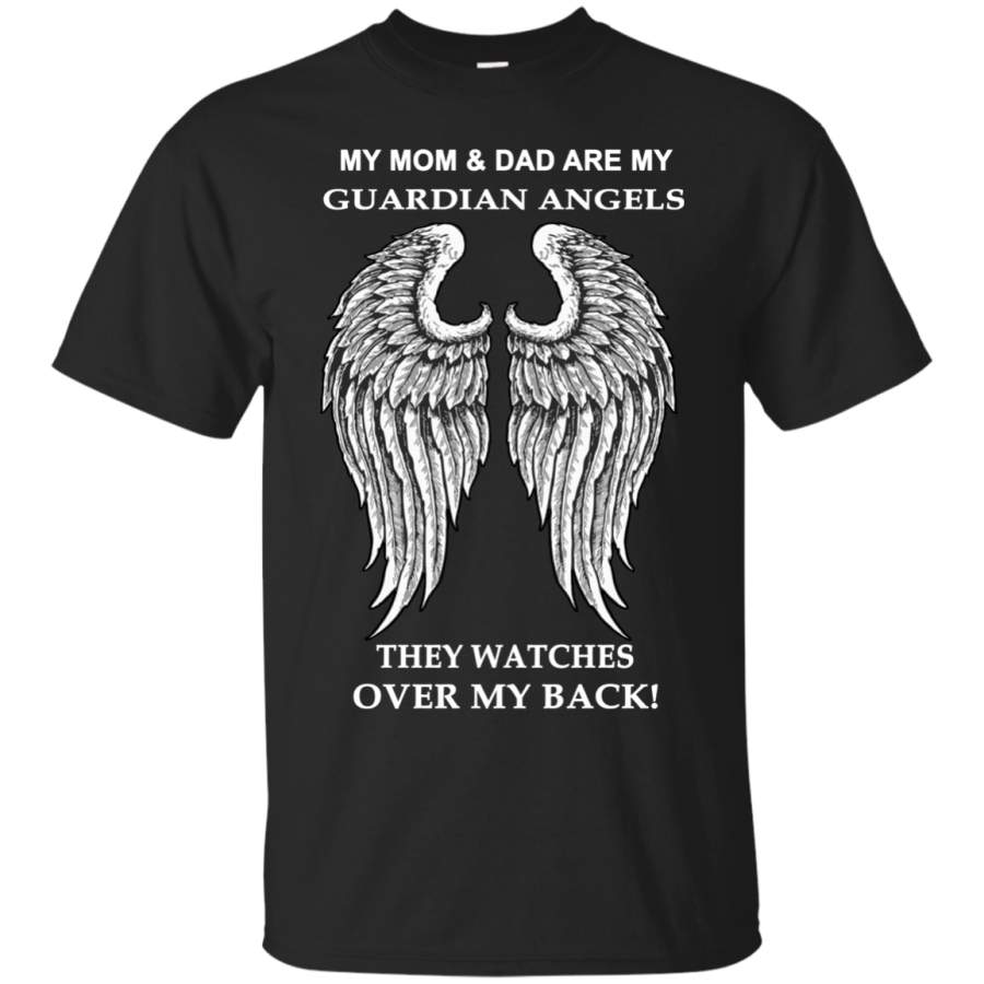 AGR Mom Dad Mother Day Father Day Shirts Mom And Dad Are My Guardian Angels T-shirts Hoodies Sweatshirts