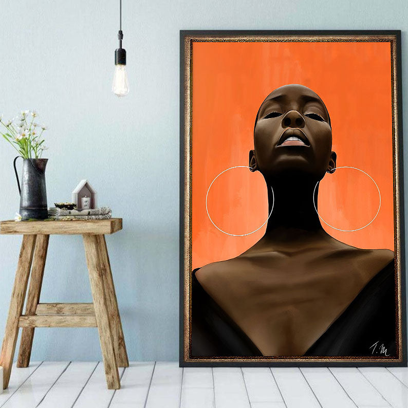 Afrocentric Canvas Amazing Black Poster Print Black Girl African Man Beautiful Canvas Wall Art