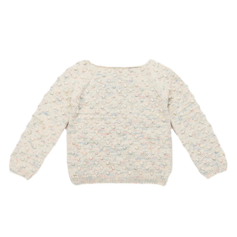 Autumn Winter Girls Knitted Outwear MP Confetti Toddler Popcorn Sweater Knitwear Clothes Kids Luxury Brand Sweater For Girls alx