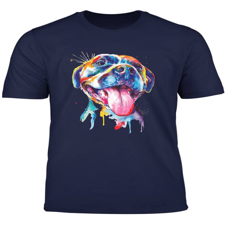 Pitbull Artistic Splash Art Animal Colorful Dog Breed Gift T Shirt