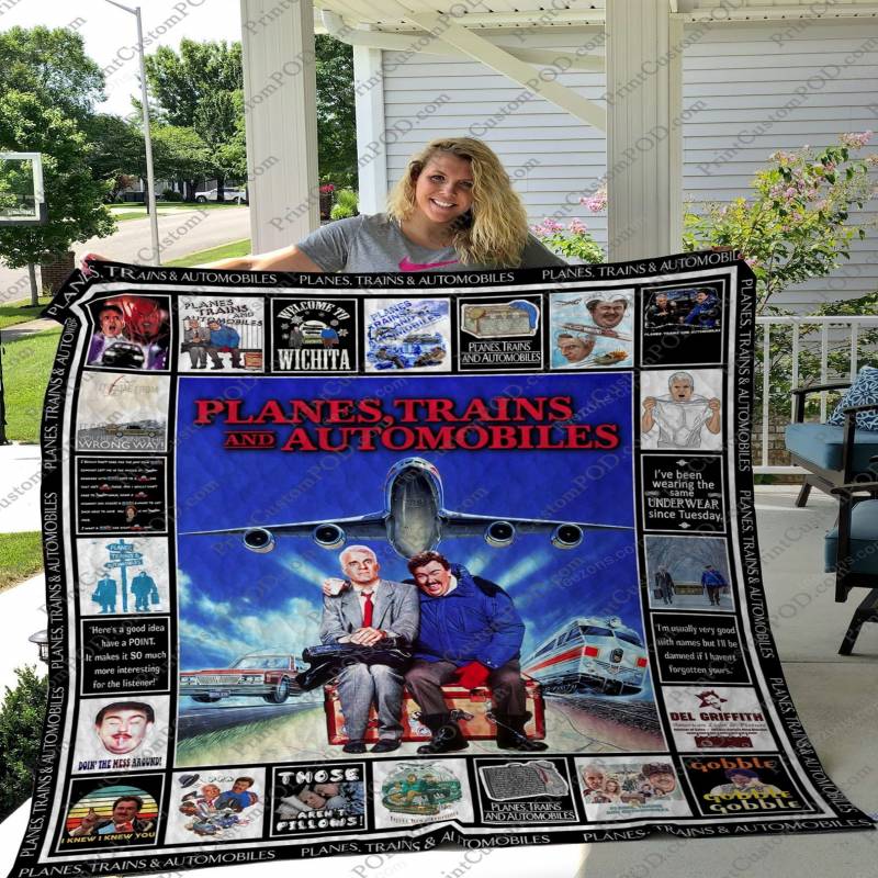 QD Planes Trains And Automobiles Quilt Blanket