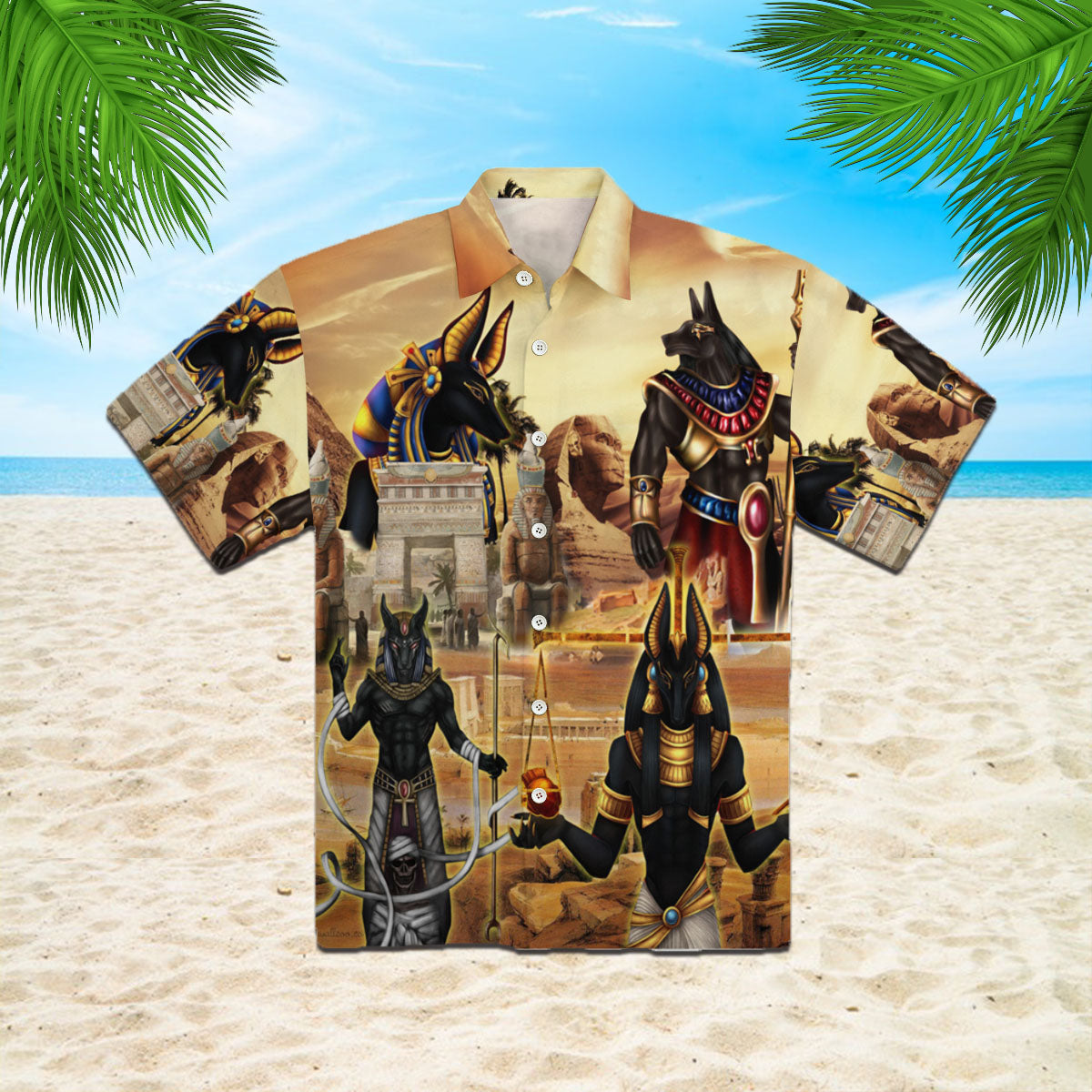 Amazing Anubis And The Pyramid Ancient Egypt Hawaii Shirt For Men Women Ha108945