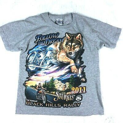 Ebay Gray Sturgis 2011 Follow The Dream Graphic Tee T Shir Shirt