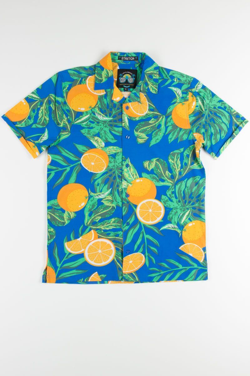 Tropical Fruits Orange Hawaiian Shirt