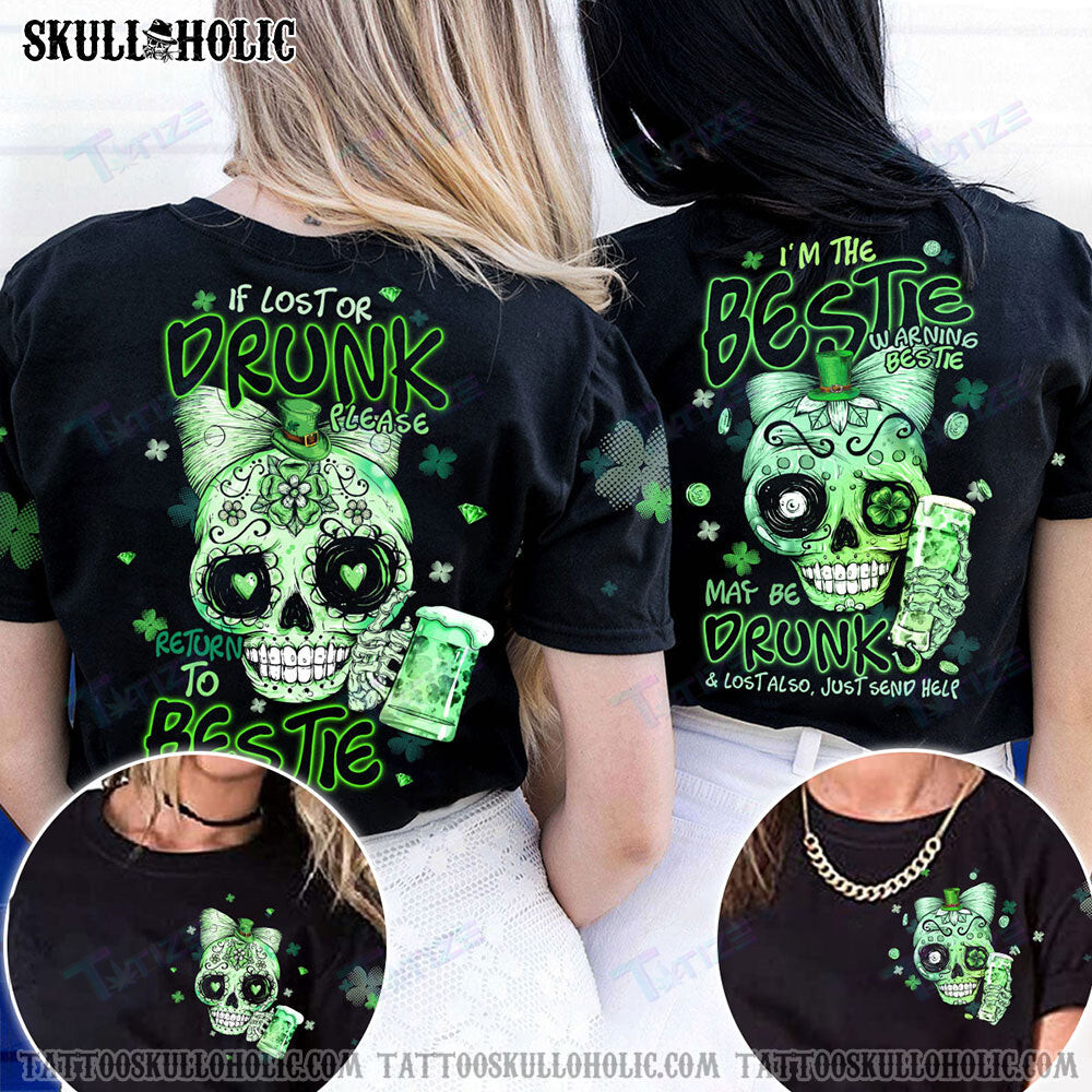 Matching Couple Shirt Skull Couple Drunk 3D All Over Printed Shirt, Sweatshirt, Hoodie, Bomber Jacket Size S – 5Xl