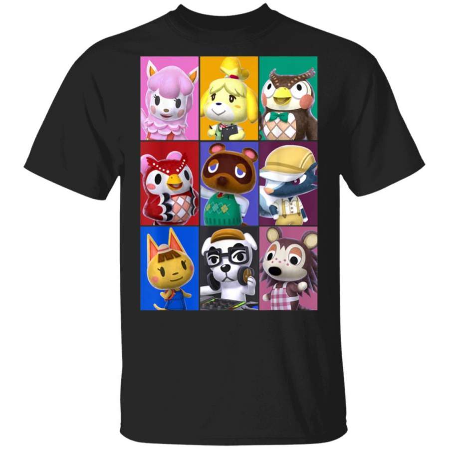 Animal Crossing Towns Folk Yearbook Photo Style Poster T-Shirt