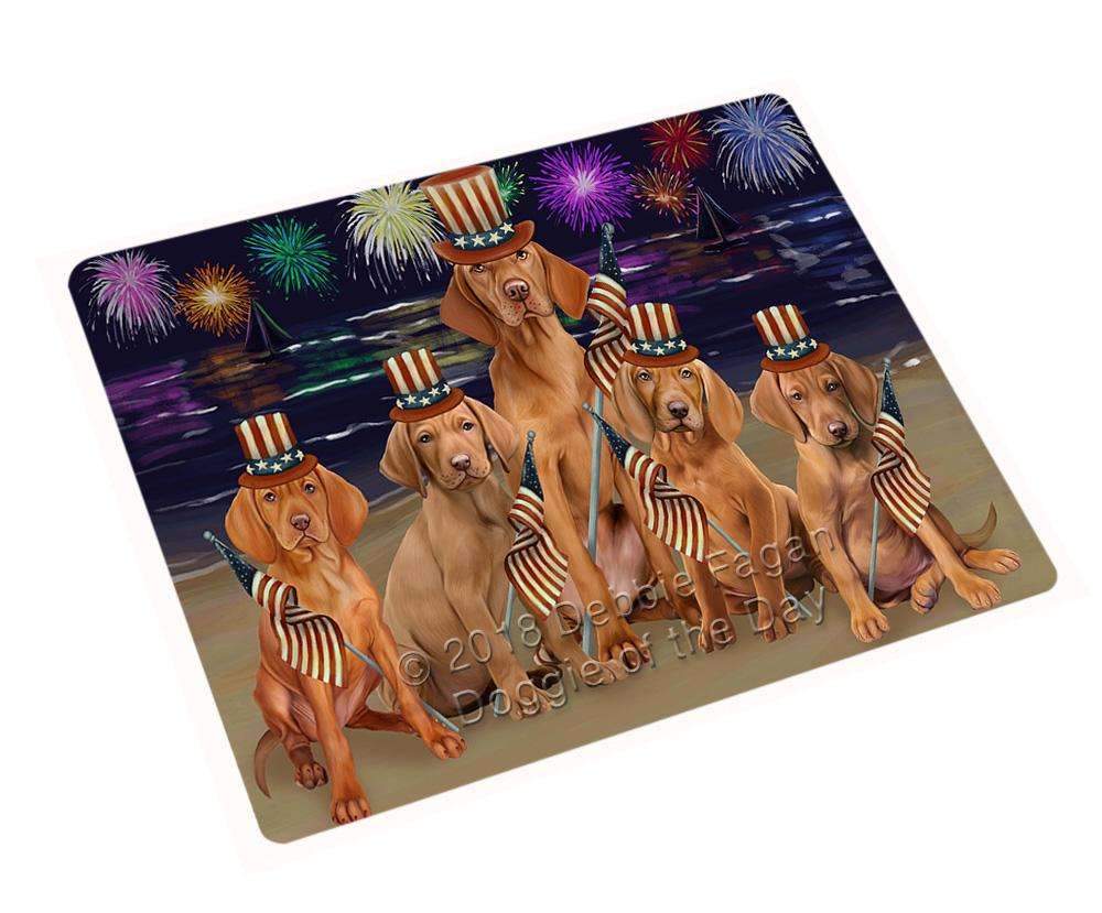 4Th Of July Independence Day Firework Vizslas Dog Blanket Blnkt62265