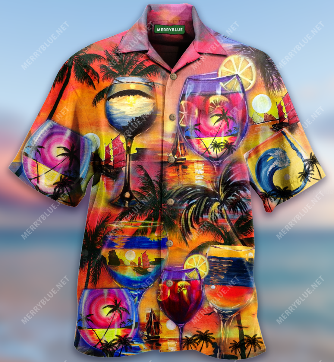 Time For Wine And Hawaiian Unisex Shirt Ha88599