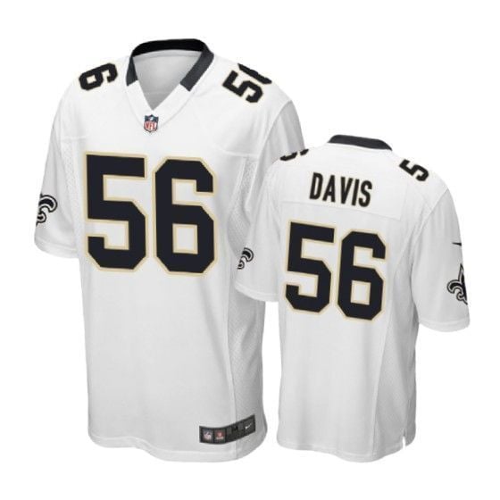 New Orleans Saints Demario Davis Game White Mens Jersey