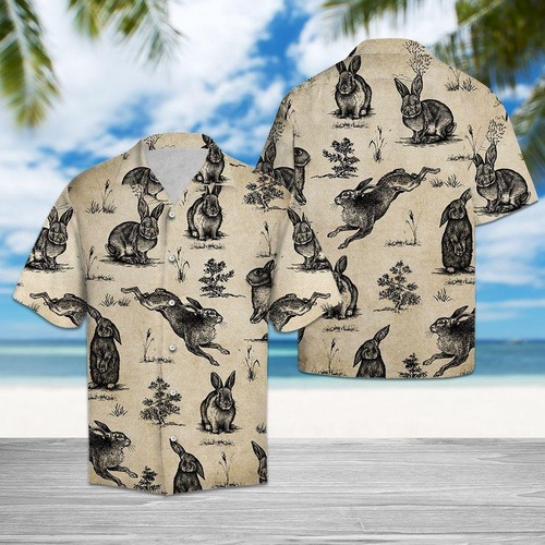 Vintage Rabbit Hawaiian Shirt, Vintage Hawaiian Shirt For Men & Women