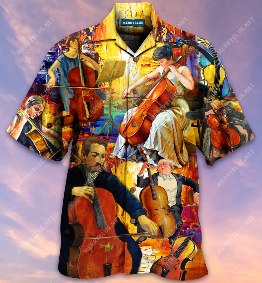 Where Words Fail, Cello Speaks Unisex Hawaiian Shirt