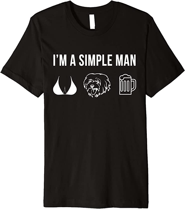 Mens Pet Maltese Dog Puppy Simple Man Premium T-Shirt