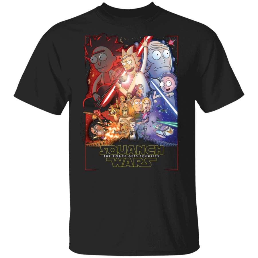 Squanch Wars The Force Gets Schwifty Rick And Morty Shirt