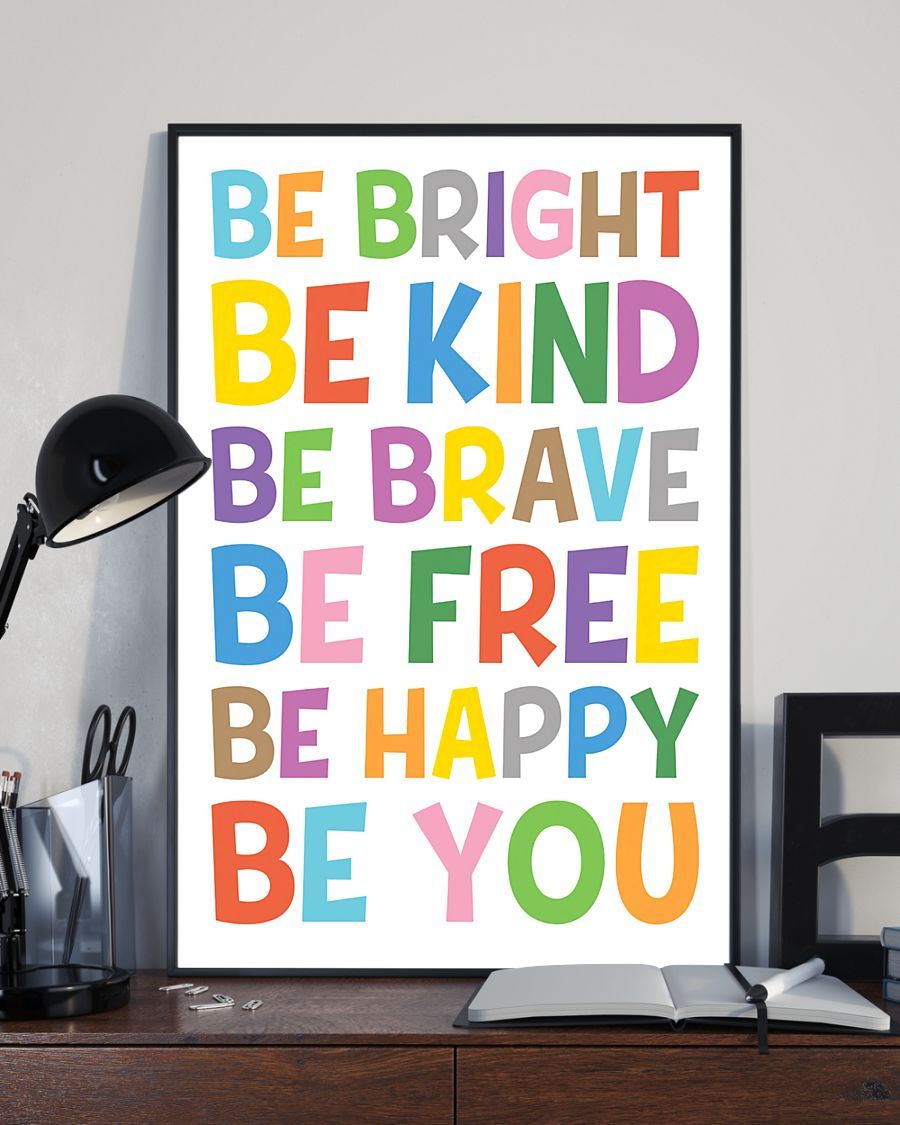Teacher Be Bright Vertical Canvas And Poster