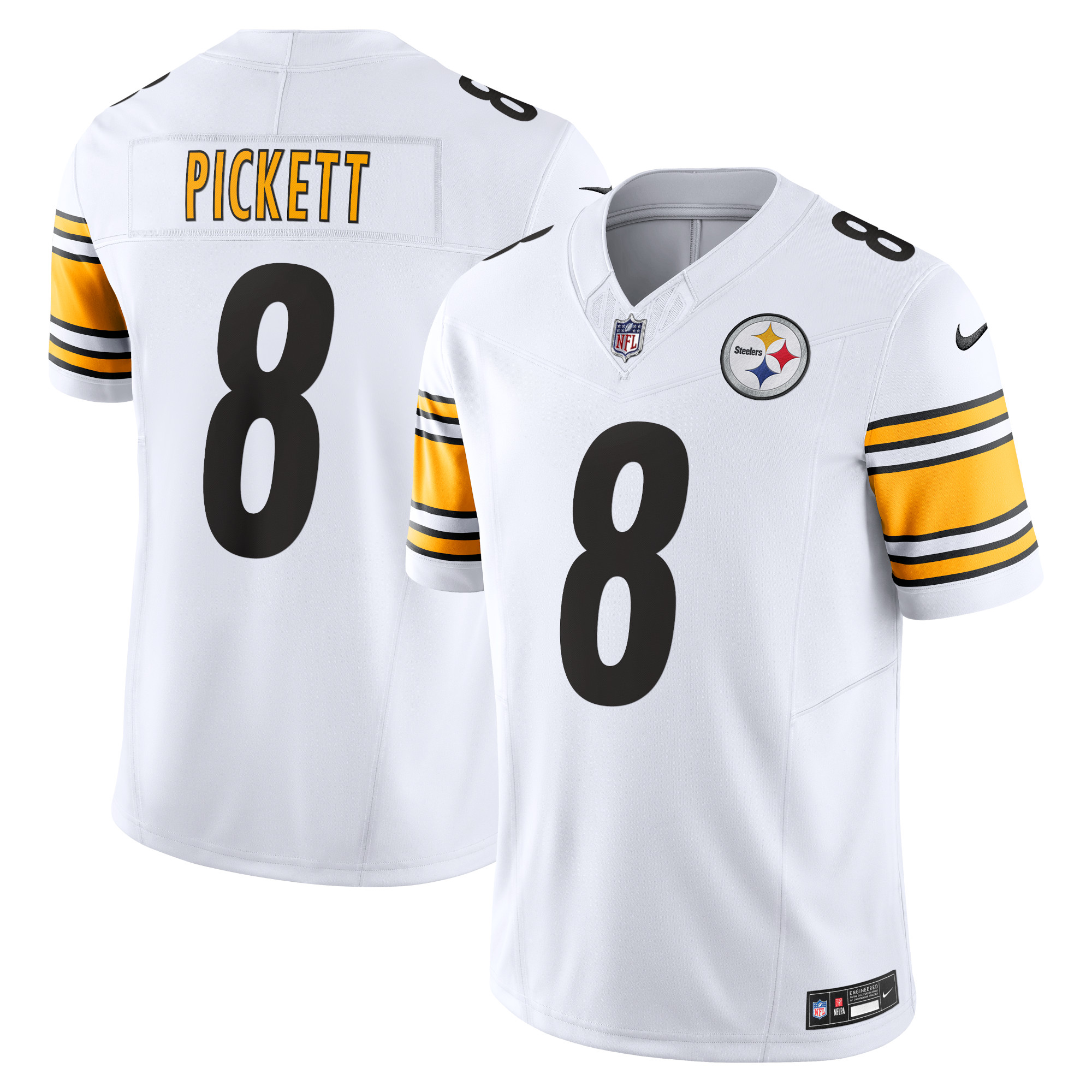 Men’s Pittsburgh Steelers Kenny Pickett White Vapor F.U.S.E. Limited Jersey