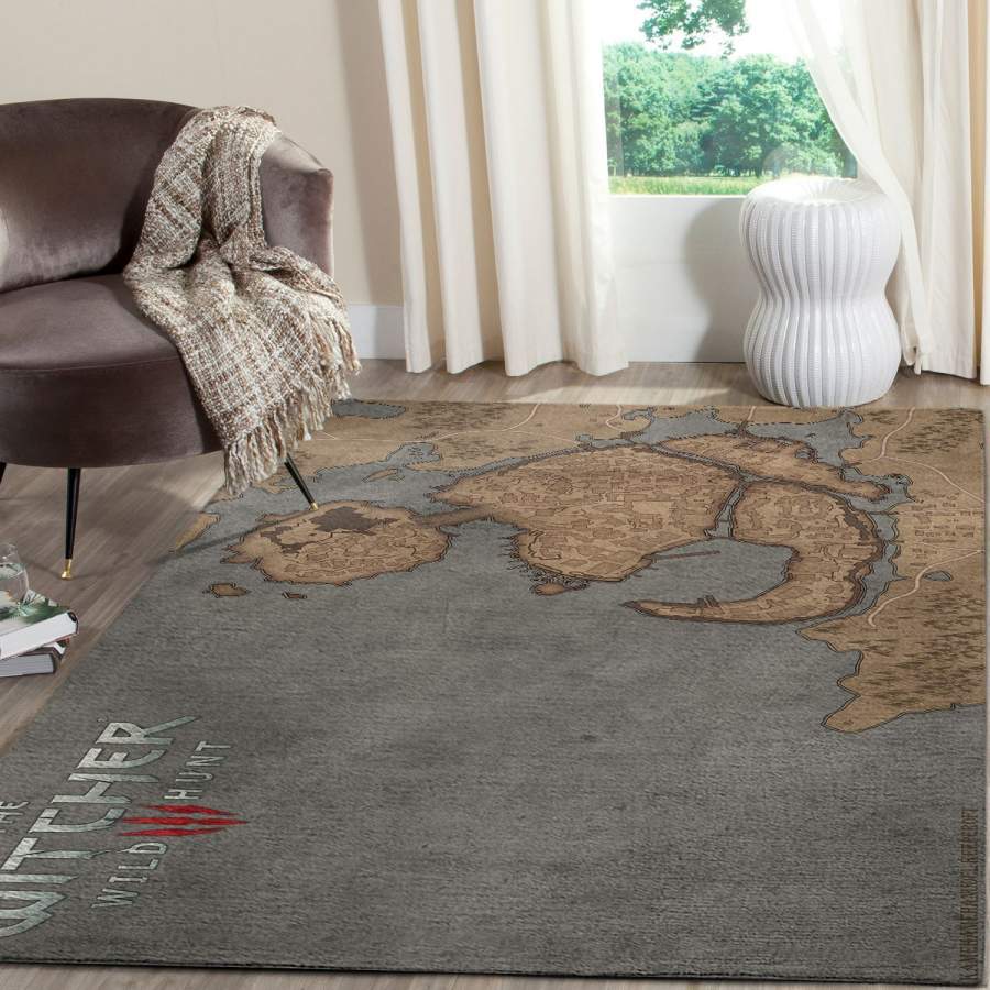 The Witcher Map Gaming Area Rugs Living Room Carpet FN120135 Local Brands Floor Decor The US Decor