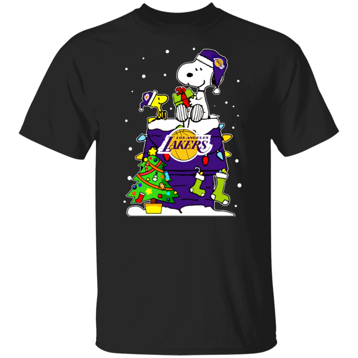 Snoopy Lakers Ugly Christmas Sweater