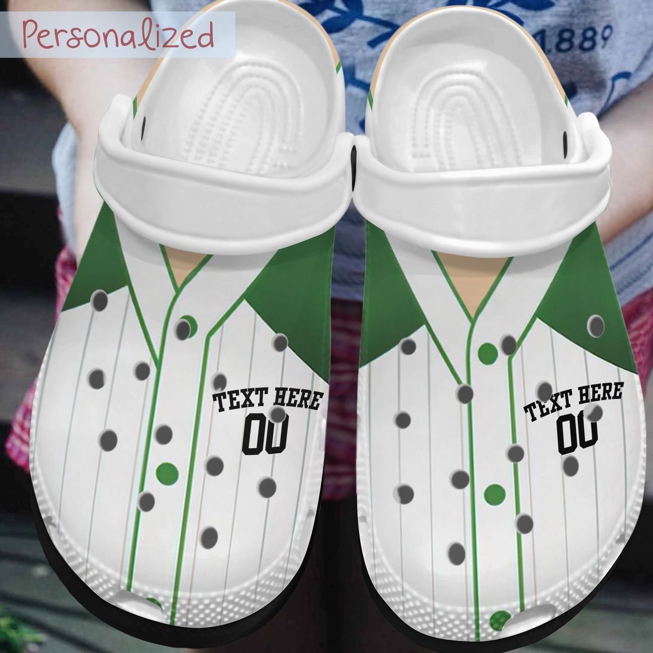 Baseball Personalize Clog, Custom Name, Text, Fashion Style For Women, Men, Kid, Print 3D Whitesole Personalized My Baller