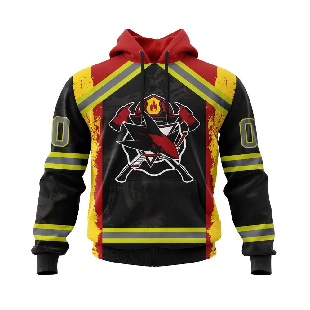 Hoodie San Jose Sharks, Honnor Firefighter V0322 Qtnhl080524A3861Hd