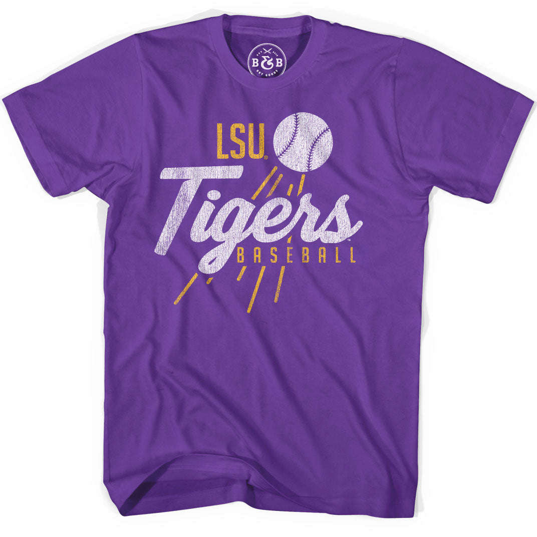 B&B Dry Goods LSU Tigers Baseball Homer T-Shirt – Purple