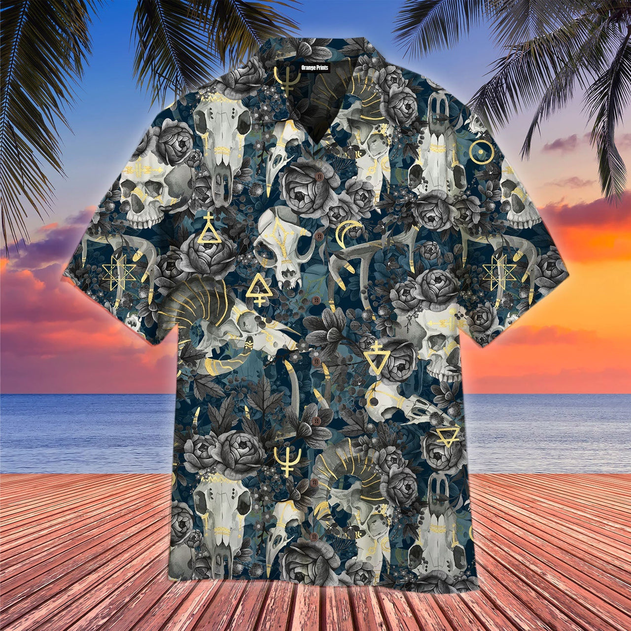 Gothic Skull Aloha Hawaii Shirts Unisex Ha66912