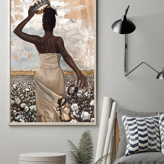 Juneteenth Freedom Day Liberation Day Black Queen Home Living Room Wall Decor Vertical Poster Canvas