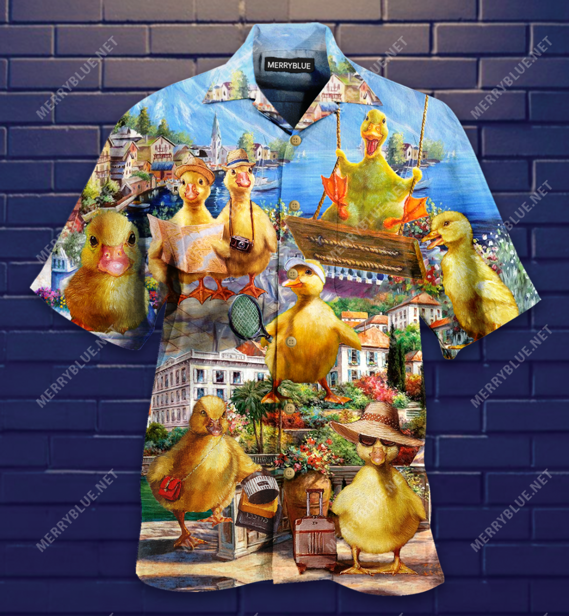 Ducklings In An Adventure Unisex Hawaii Shirt Ha43475