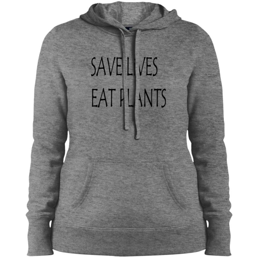 AGR Save Lives Eat Plants Ladies’ Pullover Hooded Sweatshirt