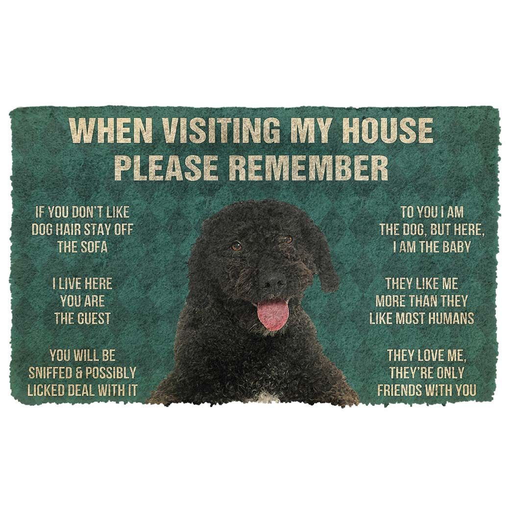 Gearhumans 3D Please Remember Portuguese Water Dog House Rules Custom Doormat