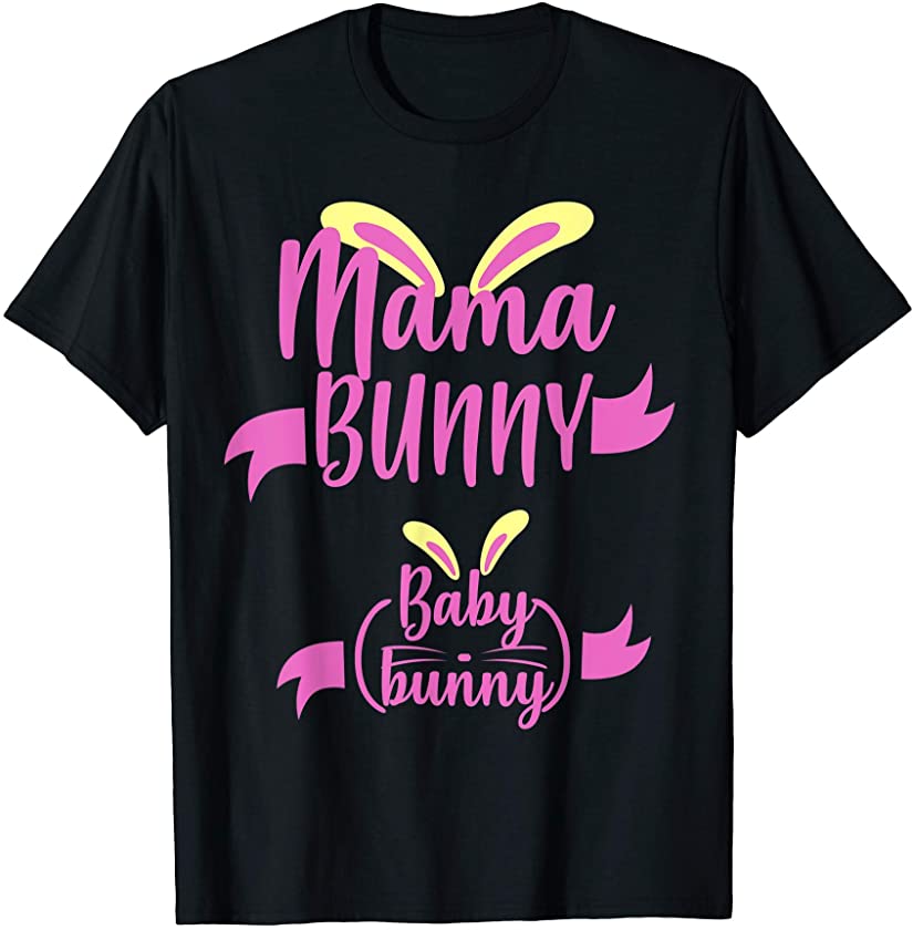 Pregnancy Easter Bunny Mama Baby Shower Reveal 2021 T-Shirt