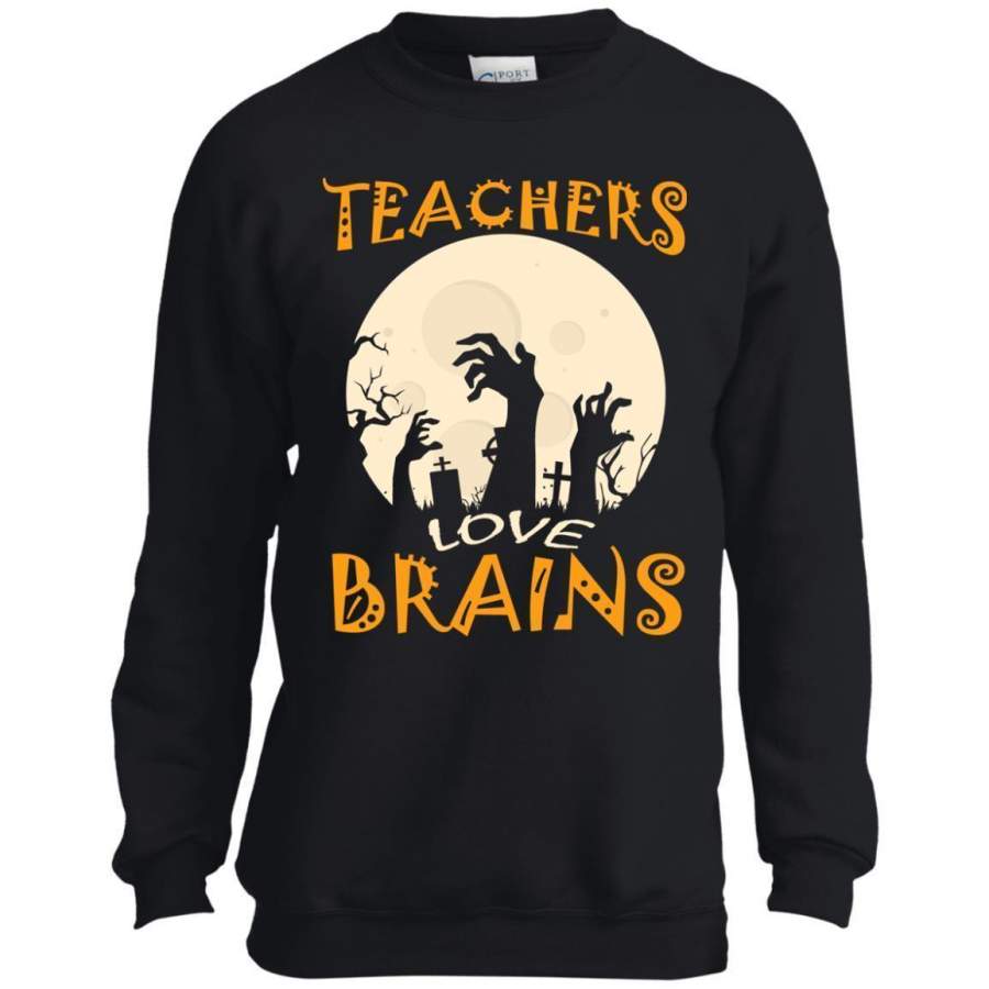 Teachers Love Brains Halloween Youth LS shirt/Sweatshirt/Hoodie