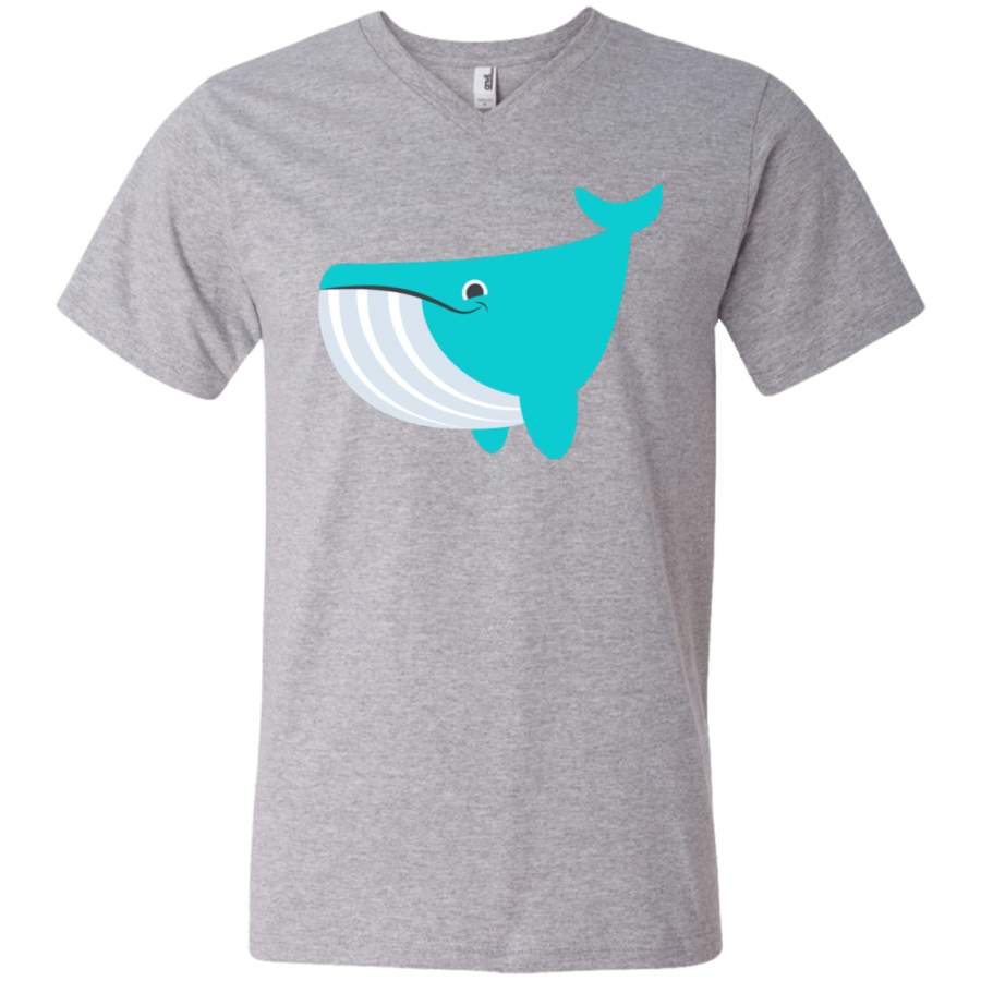 Whale Emoji Men’s V-Neck T-Shirt