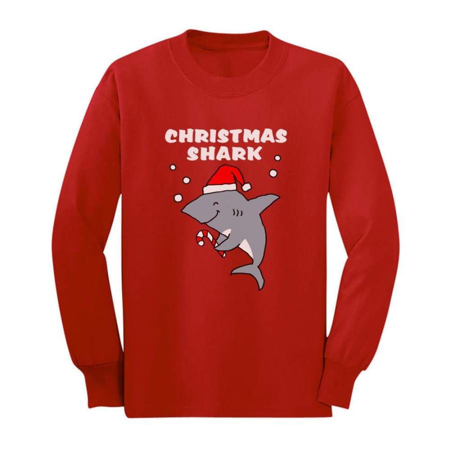 Christmas Shark Doo Doo Ugly Xmas Toddler Kids Long sleeve T-Shirt