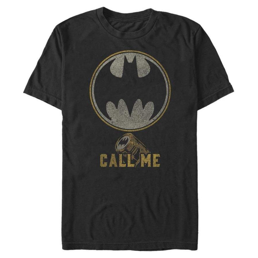 Bat Signal Distressed – DC Comics: Batman Black T-Shirt